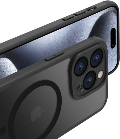 Handyhülle Panzer Matt Case MagS iPhone 14 Pro Max Schwarz